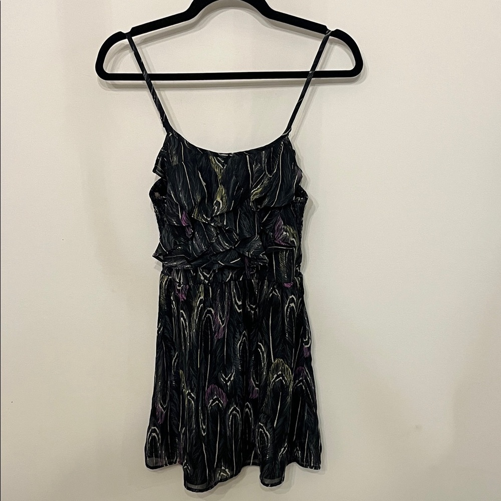 No Boundaries Black and Purple Swirl Mini Dress